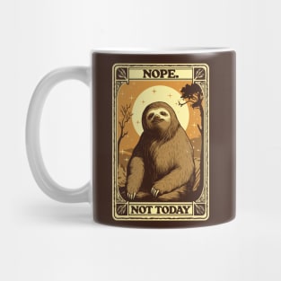 Not Today Sloth - Retro Style Design Mug